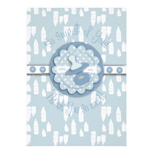 Little One Boy TY Card 2 Personalized Announcement