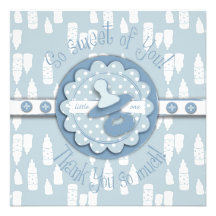 Little One Boy TY Square Invitations