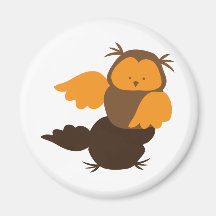 Little Owl cutie Showoff Refrigerator Magnet