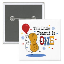 Little Peanut 1st Birthday Pinback Buttons