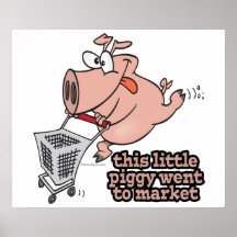 little piggy went to market cartoon posters