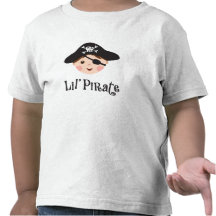 Little pirate kids t-shirt with cartoon boy