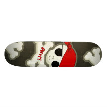 Little Pirate Skull and Crossbone Custom Skate Board