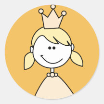 little princess 02 round sticker