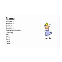 Little Princess With Crown Business Card