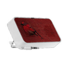 Little Red Bird Doodle Altavoces De Viajar
