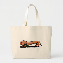 Little Red Doxie Canvas Bags