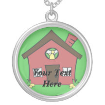 Little Red House Necklace