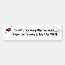 Little Red Wagon Bumper Sticker