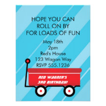 LITTLE RED WAGON INVITATIONS