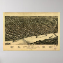 little Rock, Arkansas 1871 Print