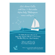 Little Sailor Boy Baby Shower Invitations