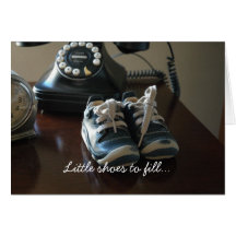 Little Shoes to Fill Expectant Mother Card