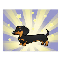 Little Star Dachshund (smooth coat) Postcards