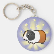 Little Star Guinea Pig (smooth hair) Key Chain