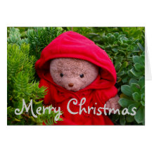 Little Ted Riding Hood Greeting Cards