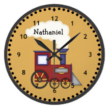 Little Train Engine Wall Clock