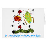 Littlebeane Bugs Insects  Ladybug Ant Caterpillar Greeting Card