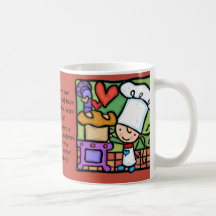 LittleGirlie loves to bake artisan bread bakery Coffee Mug