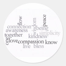 Live Awareness (version 2) Round Sticker