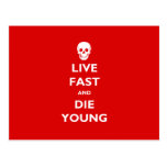 Live Fast And Die Young Postcard