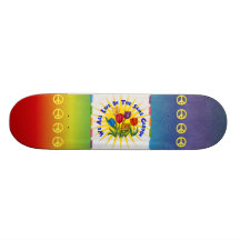 Live In Peace Garden Custom Skate Board