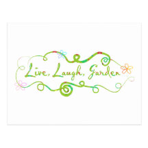 Live, Laugh, Garden. Postcards
