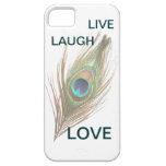 Live Laugh Love Peacock Feather iPhone 5 Barely iPhone 5 Case