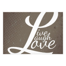 LIVE LAUGH LOVE PERSONALISED INVITATION