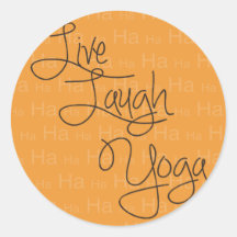 Live Laugh Yoga Round Stickers