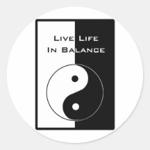 Live Life in Balance Stickers