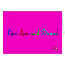 Live Love and Dance Card