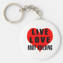 Live Love Body Building Keychain