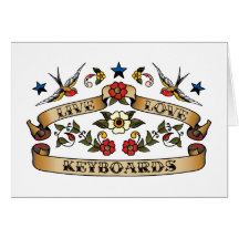 Live Love Keyboards Greeting Card
