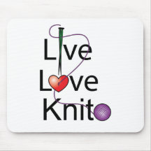 Live Love Knit Mouse Mat