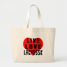 Live Love Lacrosse Canvas Bags