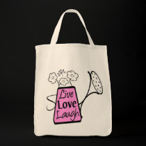 Live, Love, Laugh Grocery Tote bags