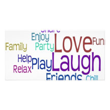 Live Love Laugh Photo Card Template