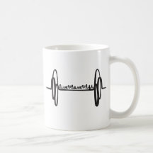 Live Love Lift Bar Black Mugs