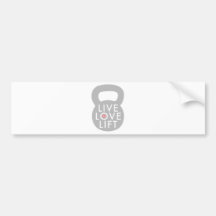 Live Love Lift Kettlebell Bumper Sticker