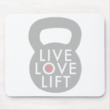 Live Love Lift Kettlebell Mousepads