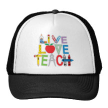 Live Love Teach Mesh Hats