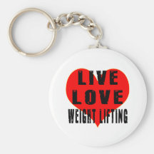 Live Love Weight Lifting Keychain