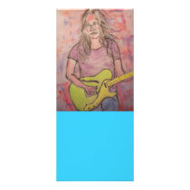 Live Music Girl Sketch rack cards