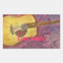 Live Music Rectangle Stickers