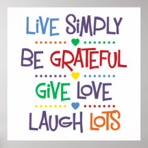Live Simply Poster