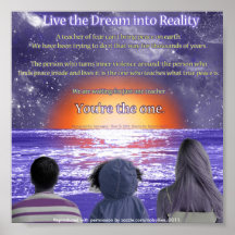Live the Dream into Reality Inspirational Poster