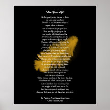 "Live Your Life"  Golden feather by Chief Tecumseh Print