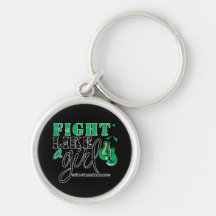 Liver Cancer Awareness Fight Like a Girl Key Chain