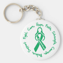 Liver Disease Fight Cure Hope Logo Key Chain